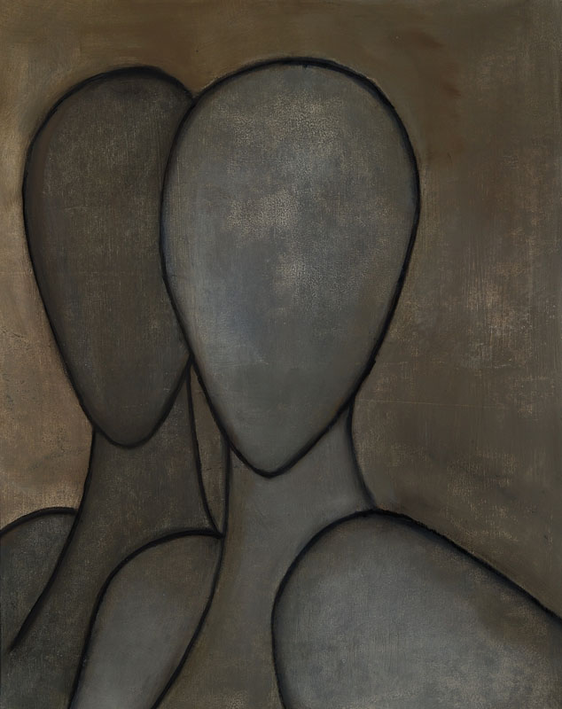 Lucien Sotto, zeitgenössischer Künstler, Abstrakte Komposition, rückseitig signiert, betitelt Incoqnito, ca. 50x40 cm, Rahmen