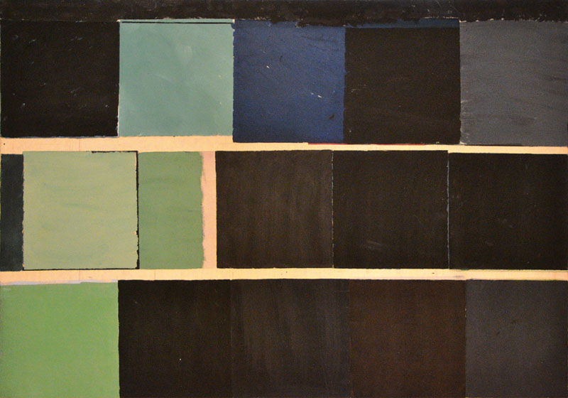 Alan Green, 1923-2003, Shutter, Acryl/Lwd, rückseitig signiert und datiert 72, betitelt, ca. 150x214 cm