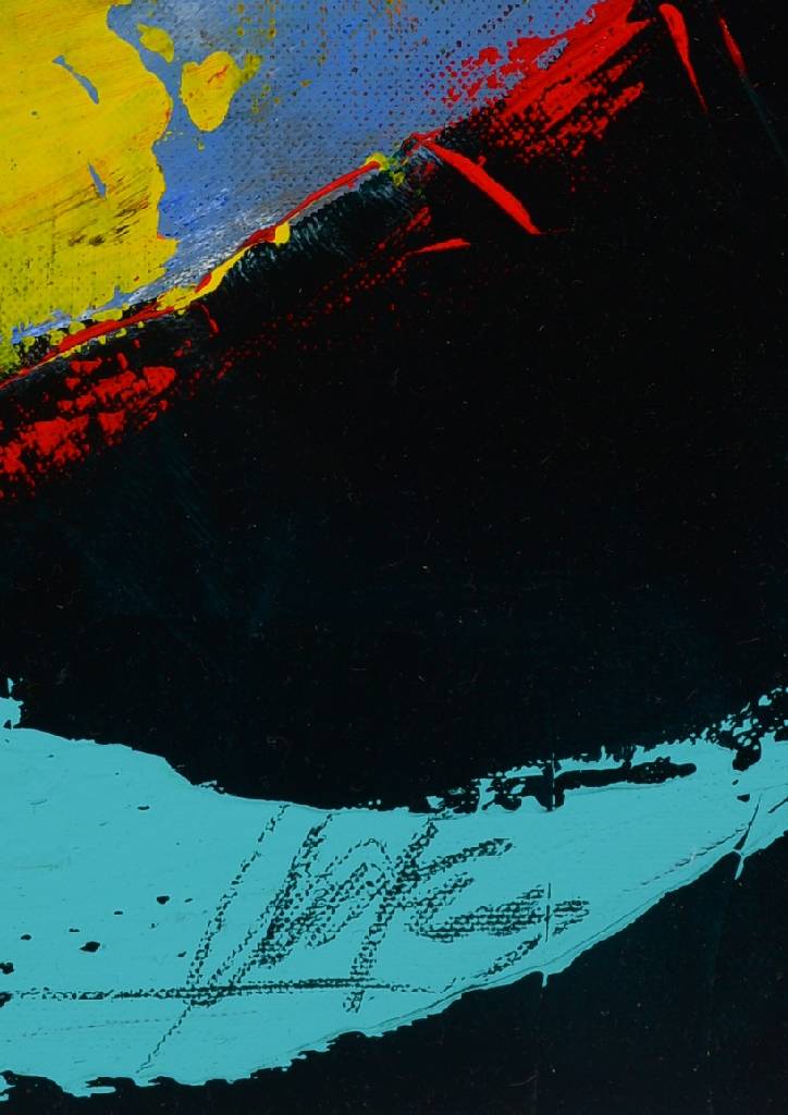 Detail a: Michael Frey, zeitgenössischer Künstler aus Landau, Face 2, Öl/Lwd, rechts unten signiert, ca. 90x60 cm