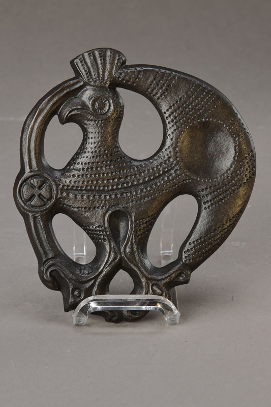 Ewald Mataré, 1887-1965, Eisengussplakette, Phoenix, rückseitig mit Buderus-Stempel, D. ca. 15,5 cm