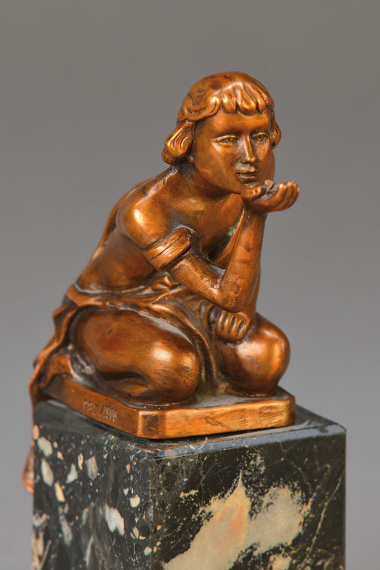 Romeo-Barry Shiraishi, geb. 1938, Bronzeskulptur, signiert und nummeriert 987/7500, auf Sockel, H. ca. 14 cm