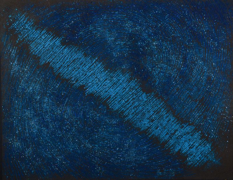 Mary Bauermeister, geb. 1934, Gouache auf Papier, rechts unten signiert und datiert 58, ca. 49x62 cm, unter Glas gerahmt