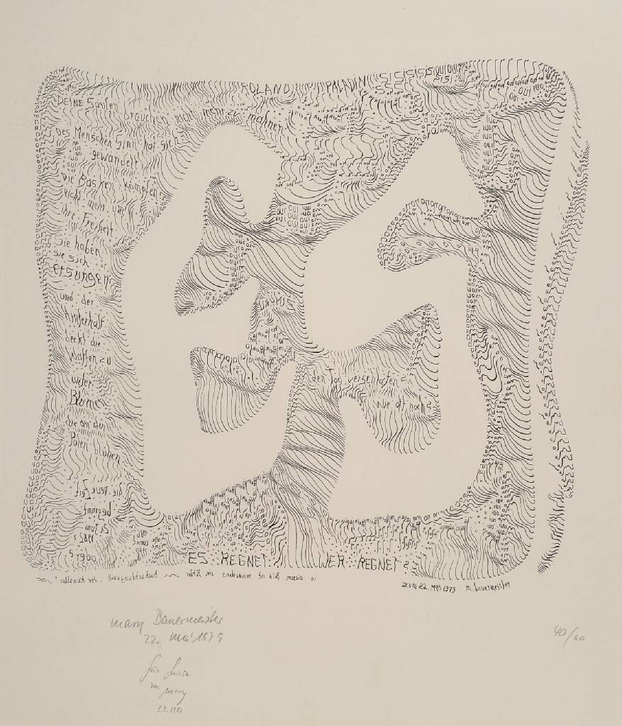 Mary Bauermeister, geb. 1934, Konvolut aus zwei Lithographien, je handsigniert und nummeriert, ca. 58,5x78,5 cm bzw. 48x38 cm, einmal unter Glas ...
