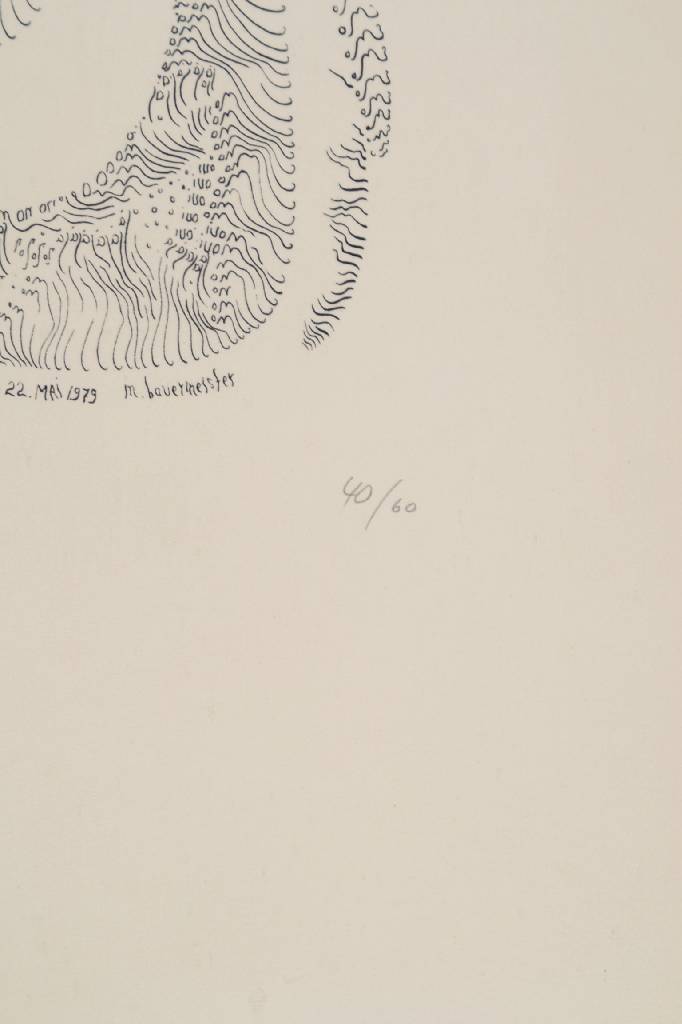 Detail b: Mary Bauermeister, geb. 1934, Konvolut aus zwei Lithographien, je handsigniert und nummeriert, ca. 58,5x78,5 cm bzw. 48x38 cm, einmal unter Glas ...