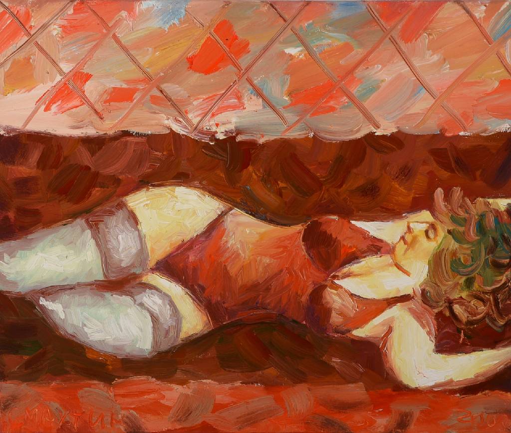 Vladimir Smahtin, geb. 1955 Moskau, Liegender Akt, Öl/Lwd, signiert und datiert 2007, ca. 50x59,5 cm