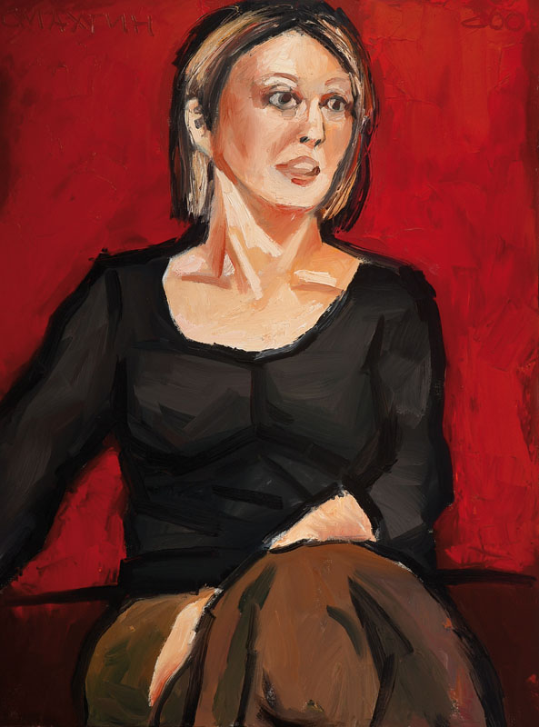 Vladimir Smahtin, geb. 1955 Moskau, Porträt,Öl/Lwd, signiert und datiert 2008, ca. 80x60 cm