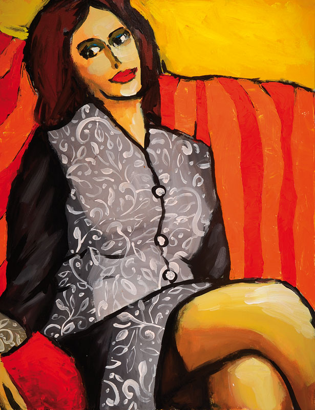 Vladimir Smahtin, geb. 1955 Moskau, Porträt,Öl/Lwd, rückseitig signiert und datiert 2008, ca. 90x70 cm