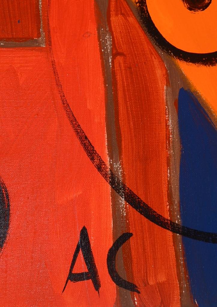 Detail a: Vladimir Smahtin, geb. 1955 Moskau, Abstrakte Komposition, Öl/Lwd, rechts unten monogrammiert AC, ca. 119,5x80 cm