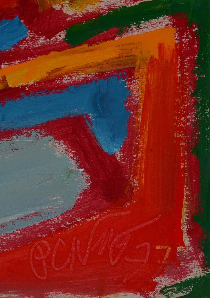 Detail a: Miklos Nemeth, 1934-2012, Stillleben mit Blumen, Öl/Malkarton, rechts unten signiert und datiert 77, rückseitig Echtheitsstempel, ca. 64x45cm
