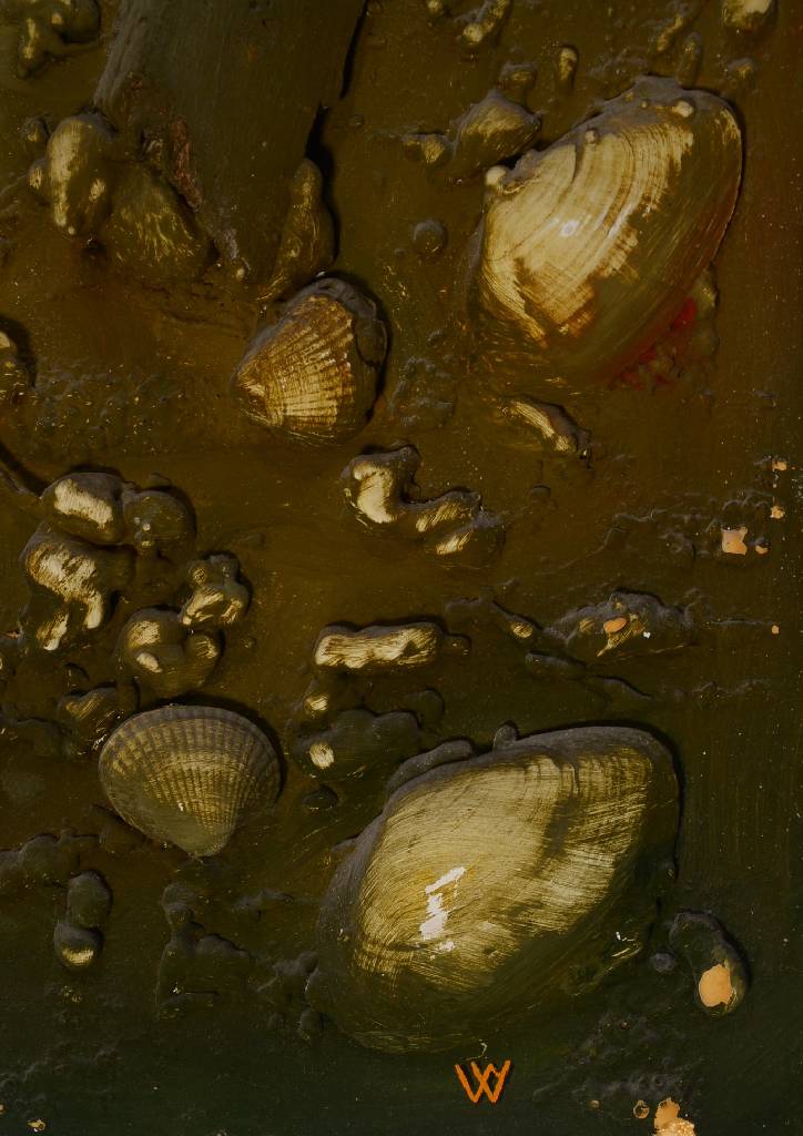 Detail a: Waldemar Wronski, geb. 1960 Slawno/Polen, studierte in Koszalin und Danzig, wirkte in Peine in Westfalen, hier: Töchter des Krieges, rückseitig so ...