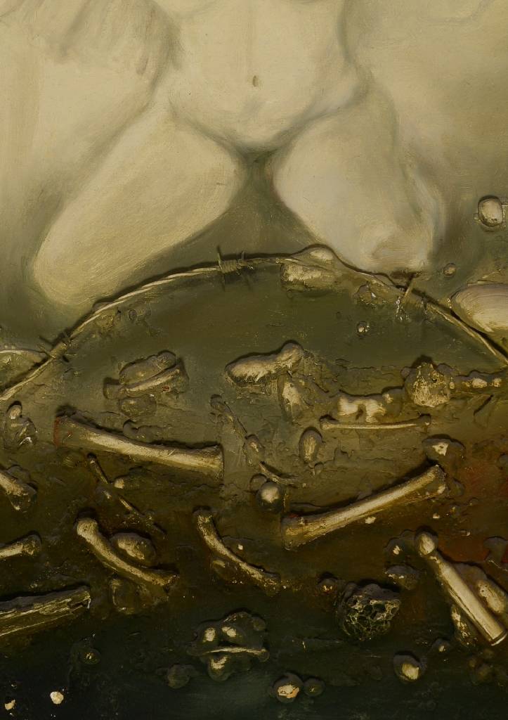 Detail b: Waldemar Wronski, geb. 1960 Slawno/Polen, studierte in Koszalin und Danzig, wirkte in Peine in Westfalen, hier: Töchter des Krieges, rückseitig so ...