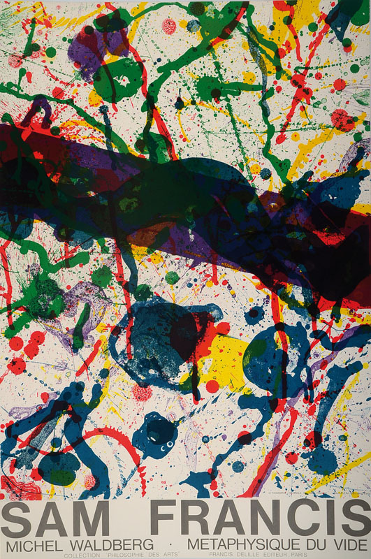 Sam Francis, 1923-1994, Konvolut aus zwei original Farblithographien, Ausstellungsplakate zu Methaphysique du vide, unsigniert, Blattgr. ca. 86x56 cm ...