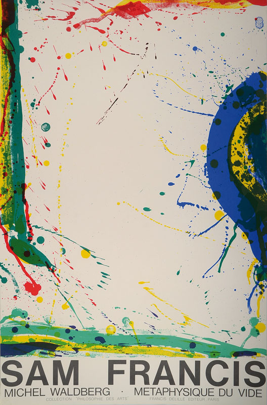 Detail a: Sam Francis, 1923-1994, Konvolut aus zwei original Farblithographien, Ausstellungsplakate zu Methaphysique du vide, unsigniert, Blattgr. ca. 86x56 cm ...