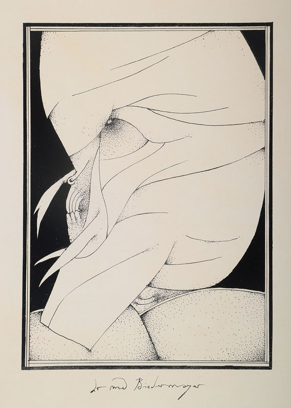 Horst Janssen, 1929-1995, Dr. med. Biedermayer, Lithographie, handsigniert und nummeriert 172/300, datiert 66, Motiv ca. 28x20 cm, Blattgr. ca. ...