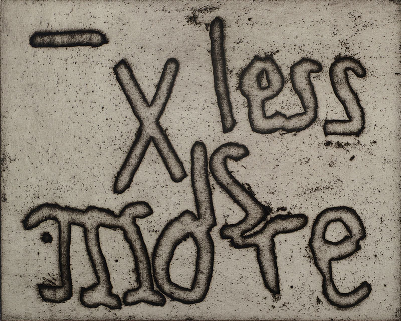 Herbert Zangs, 1924-2003, Lithografie, Less is More, monogrammiert HZ und nummeriert VI/X,Motiv ca. 20x24,5 cm, Blattgr. ca. 39x49 cm