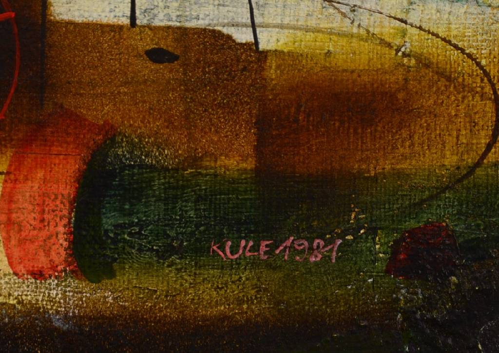 Detail a: Wojtek Kulesza, geb. 1952 Malbrok (Marienburg), Studium an der Akademie Danzig, seit 1983 ansässig in Düsseldorf, zahlreiche intern. Ausstellungen, ...