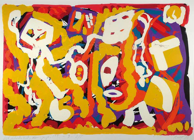 A.R. Penck, geb. 1939, Farbsiebdruck auf Papier, aus 1980, handsigniert und nummeriert 2/5, links unten Trockenstempel der Druckwerkstatt GÖTZE, ...