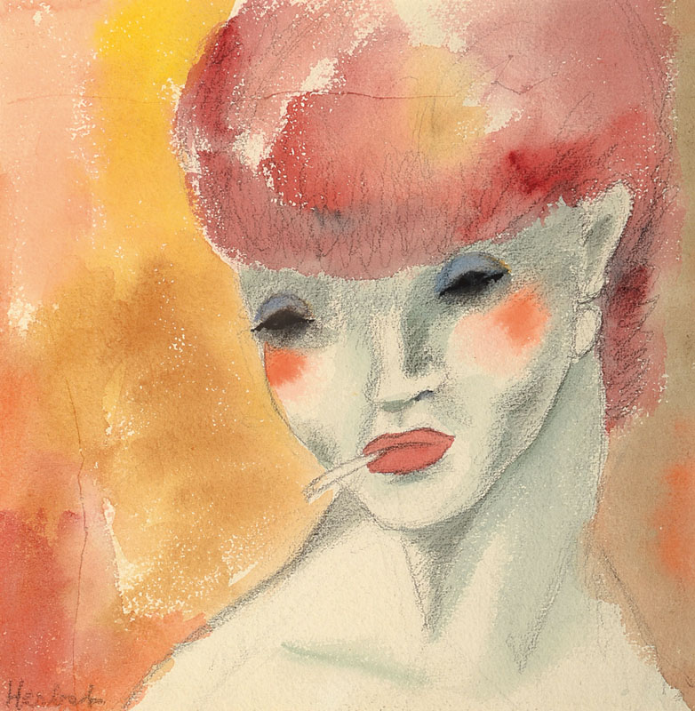 Dörte Clara Wolff (Dodo),1907-1998, Herbst, Aquarell und Kohle auf Aquarellpapier, Provenienz: Privatsammlung England, Nachlass der Künstlerin, ca. ...