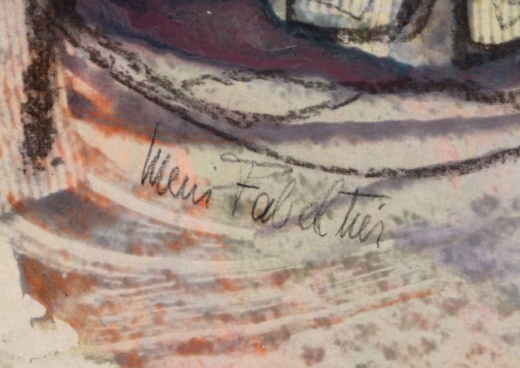 Detail b: Marianne Stein-Bisson, geb. 1938, Aquarell auf festem Papier, rechts unten signiert und datiert 1986, links unten betitelt Mein Fabeltier, Blattgr. ...