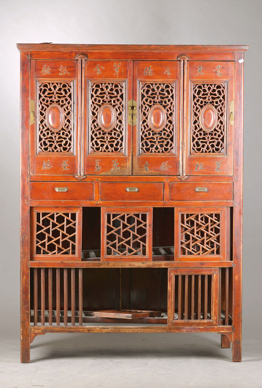 Schrank, China, um 1860, ca. 187x136x63 cm