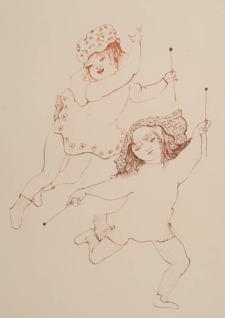 Detail c: Leonor Fini, 1907-1996, zwei Radierungen, beide handsigniert und num. 240/275, je ca. 29.5x20.5cm, unter Glas, Rahmen