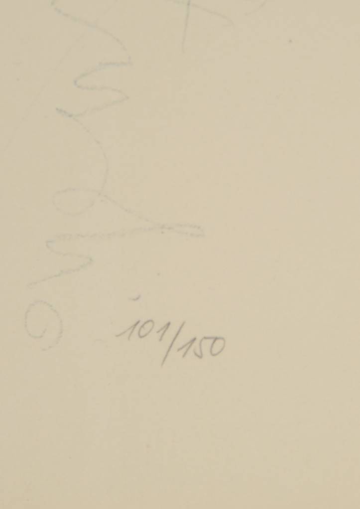 Detail b: Bruno Bruni, geb. 1935 Gradara, Farblithographie, signiert und nummeriert 101/150, PP, ca. 75.5x56 cm, unter Glas gerahmt