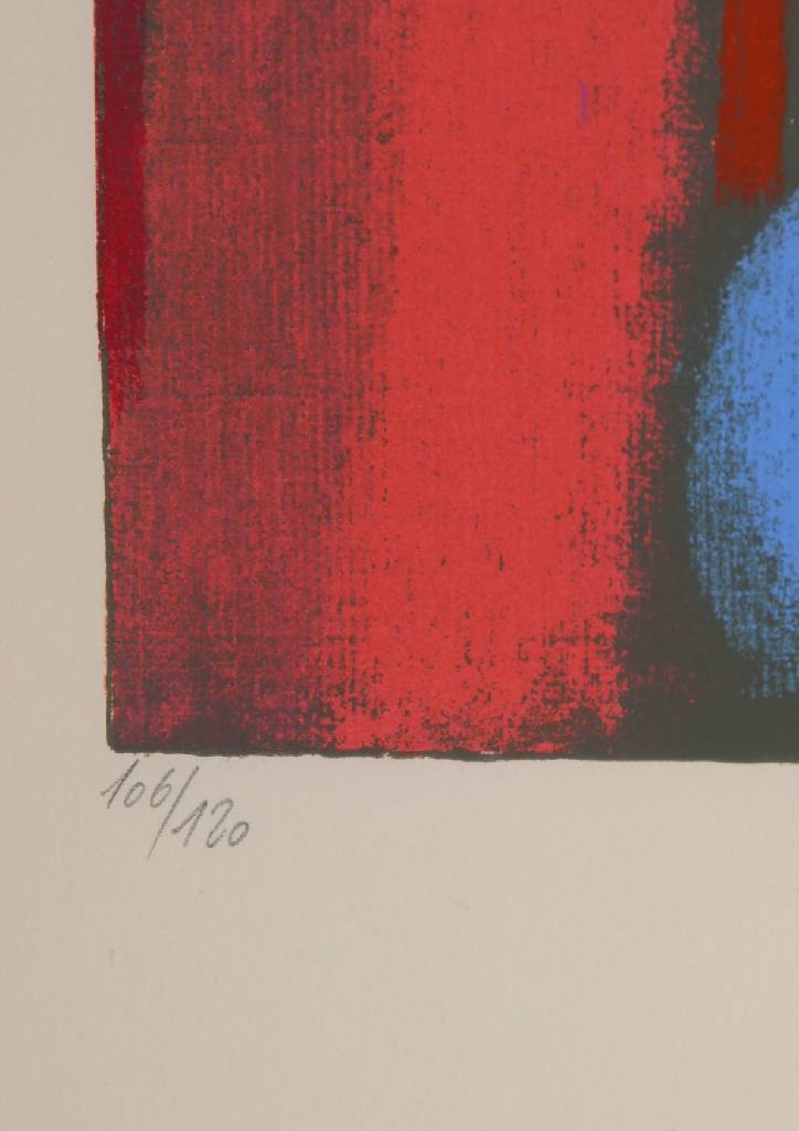 Detail c: Max Ackermann, 1887-1975, Konvolut aus drei Farbsiebdrucken, je nummeriert Auflage 120, jedatiert, 1x signiert, 2x rückseitig von der Witwe signiert ...