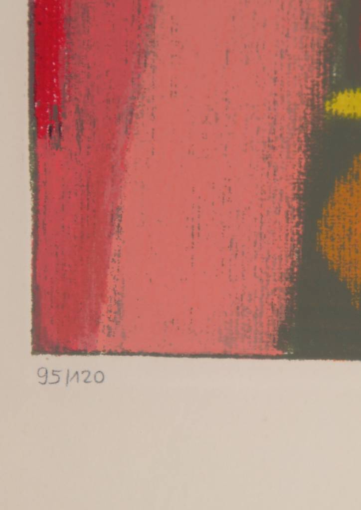Detail e: Max Ackermann, 1887-1975, Konvolut aus drei Farbsiebdrucken, je nummeriert Auflage 120, jedatiert, 1x signiert, 2x rückseitig von der Witwe signiert ...