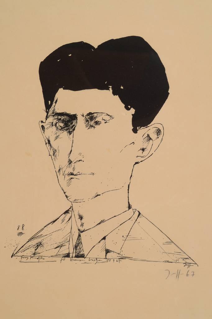 Detail a: Horst Janssen, 1929-1995, Konvolut aus vier Lithographien, je signiert und datiert 66 bzw. 67, Blattgr. ca. 35x28 cm, je unter Glas gerahmt, teilw. ...