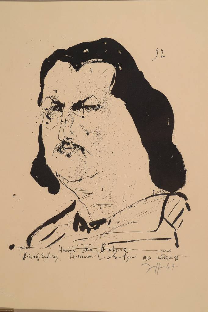 Detail b: Horst Janssen, 1929-1995, Konvolut aus vier Lithographien, je signiert und datiert 66 bzw. 67, Blattgr. ca. 35x28 cm, je unter Glas gerahmt, teilw. ...