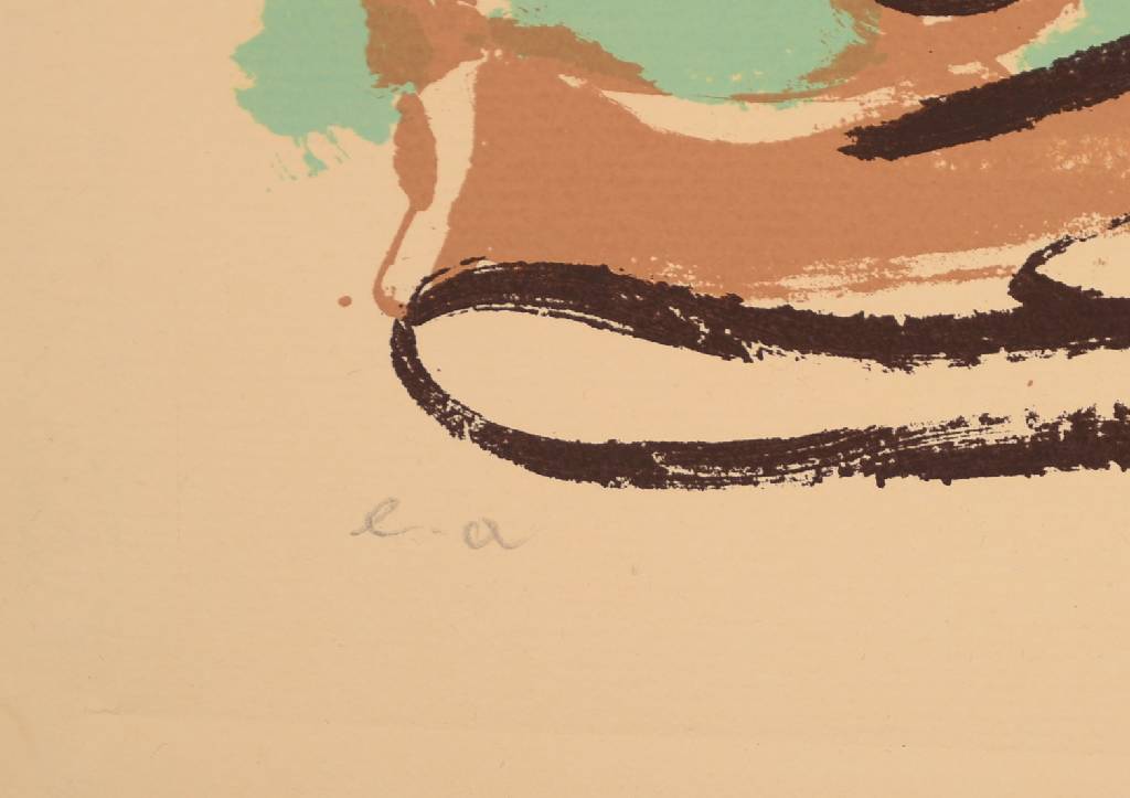 Detail b: Markus Lüpertz, geb. 1941, Tiger, Farbserigraphie mit Verlaufstechnik, Pochoir, signiert und nummeriert e.a., Auflage 30 Stück zzgl. einiger e.a. ...