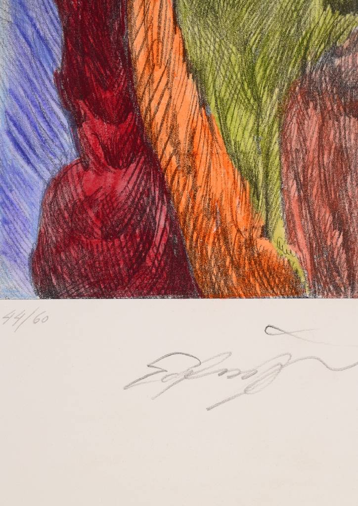 Detail a: Ernst Fuchs, geb. 1930 Wien, Lithographie, handsigniert und nummeriert 44/60, Motiv ca. 44,5x31 cm, Blattgr. ca. 65x50 cm