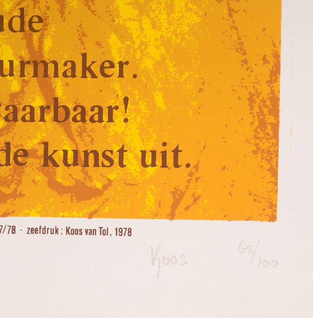 Detail b: Joseph Beuys, 1921-1986, Honigpumpe, Farblithographie, signiert, nummeriert 65/100, Blattgr. ca. 70x50 cm