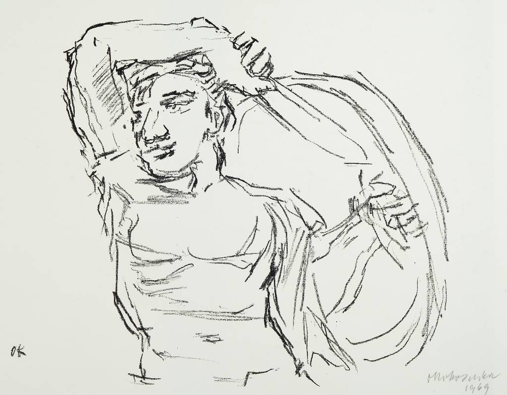 Oskar Kokoschka, 1886-1980, Lithographie von 1969, handsigniert und datiert, Lichtrand, ca. 36x46cm