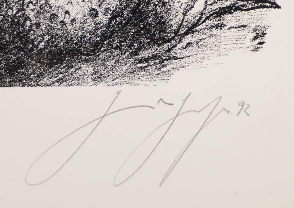 Detail a: Günther Grass, 1927-2015, Radierung, Unken im August, signiert und datiert 92, nummeriert 35/100, Blattgr. ca. 83x64 cm