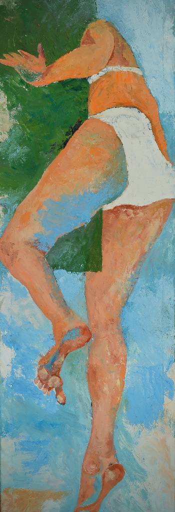 Paul Stasek, geb. 1957 Prag, lebt und arbeitet seit 1990 in Brühl und Prag, hier: Rückenakt, Öl/Lwd, unsigniert, ca. 200x50 cm