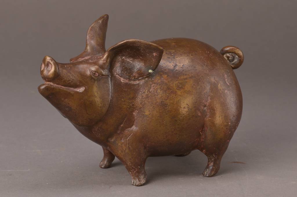 Gernot Rumpf, geb. 1941 Kaiserslautern, Eber, Bronzeskulptur, monogrammiert und nummeriert 4/25, Gießerstempel, H. ca. 15,5 cm, L. ca. 22 cm