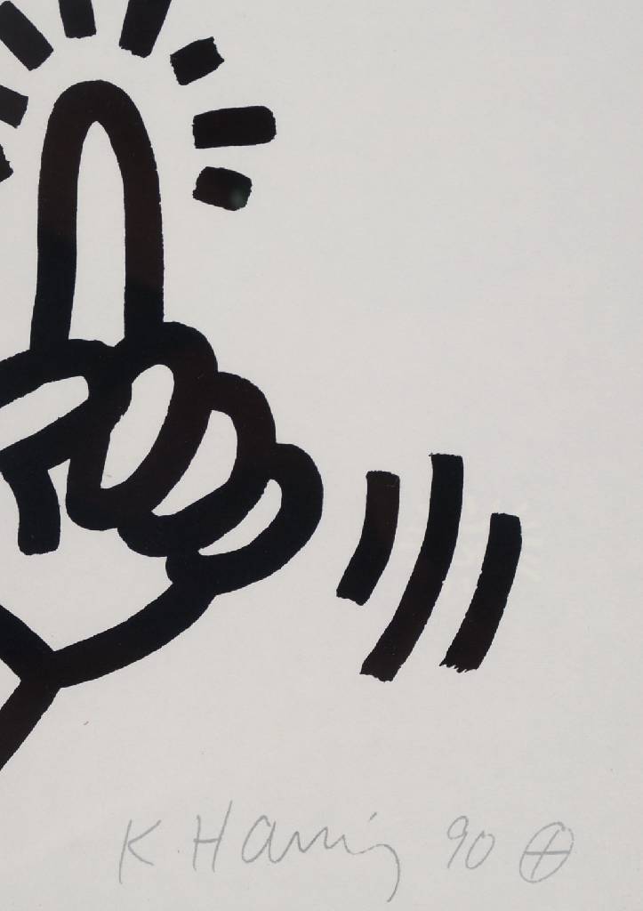 Detail a: Keith Haring, 1958-1990 New York, Farbserigraphie auf Velin, aus der Folge "The story of red and blue", 90 Exemplare, hier: NR. HC 2/5, ...
