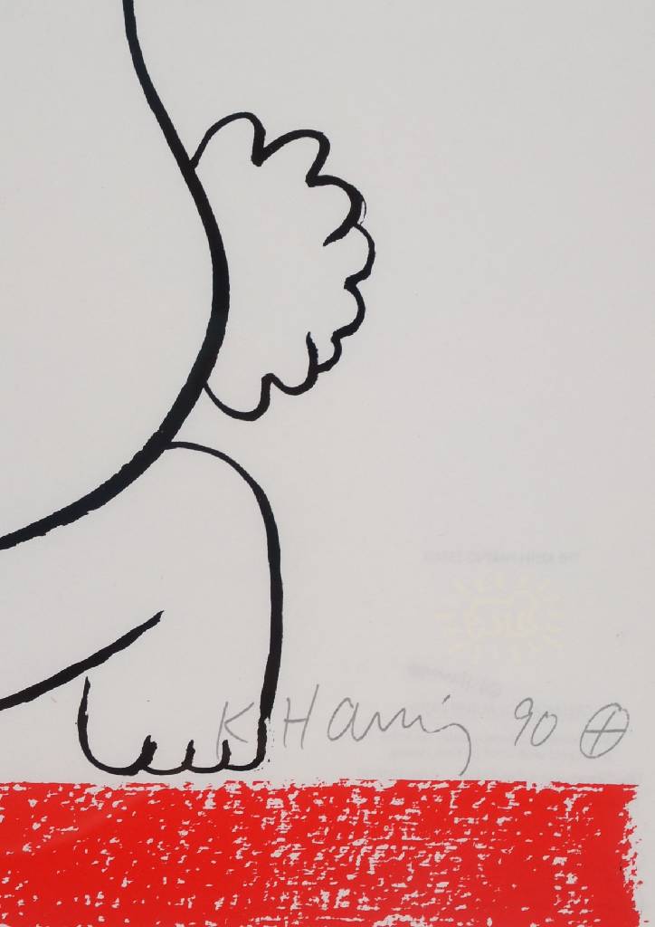 Detail a: Keith Haring, 1958-1990 New York, Farbserigraphie auf Velin, aus der Folge "The story of red and blue", 90 Exemplare, hier: NR. HC 2/5, ...