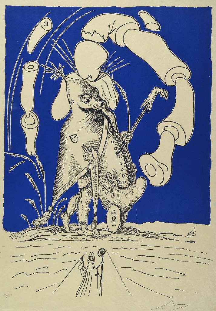 Salvador Dali, 1904-1989, Farblithografie auf Japanpapier, aus der Suite "Les Songes Drolatique de Pantagruel", aus dem Jahre 1973, ...