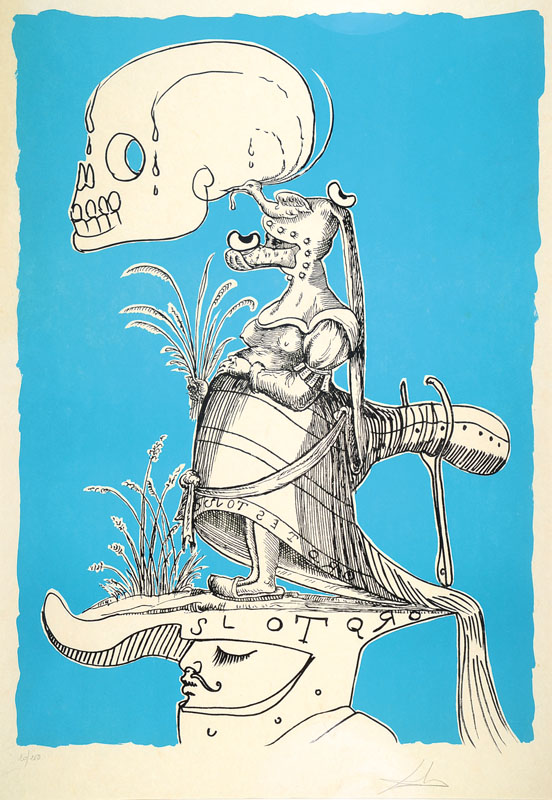 Salvador Dali, 1904-1989, Farblithografie auf Japanpapier, aus der Suite "Les Songes Drolatique de Pantagruel", aus dem Jahre 1973, ...