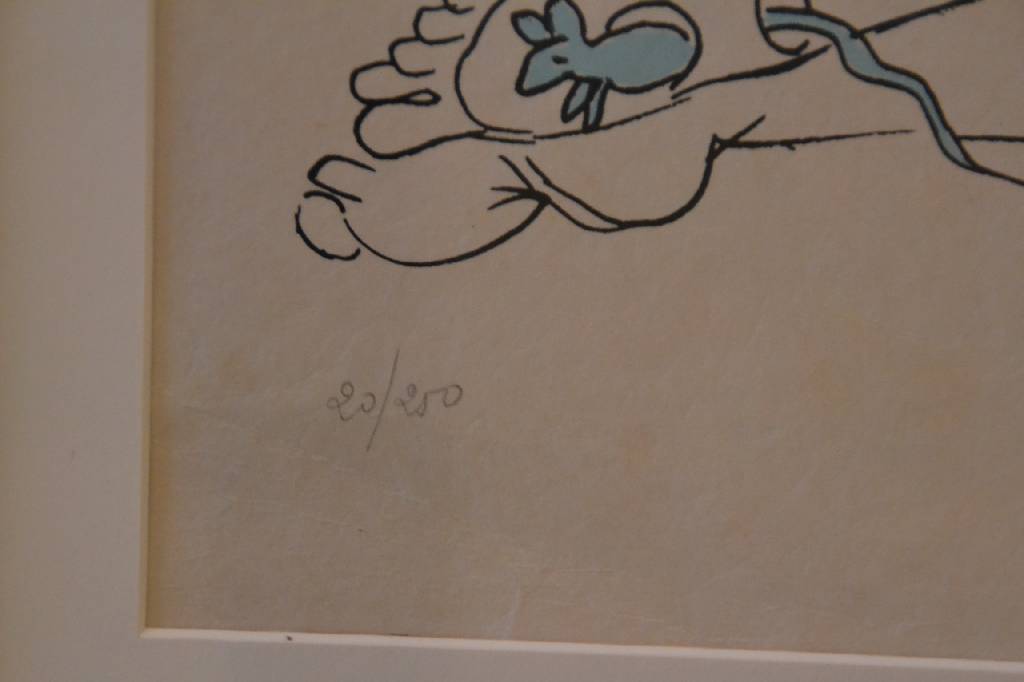 Detail b: Salvador Dali, 1904-1989, Farblithografie auf Japanpapier, aus der Suite "Les Songes Drolatique de Pantagruel", aus dem Jahre ...
