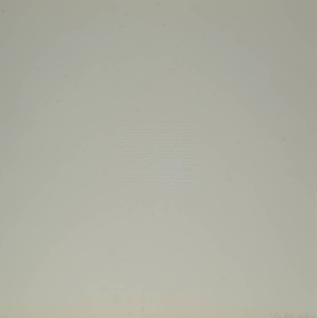 Günther Uecker, geb. 1930, Prägedruck auf festem Papier, aus der Suite "Abwicklung von Parallelstrukturen", handsigniert und nummeriert ...