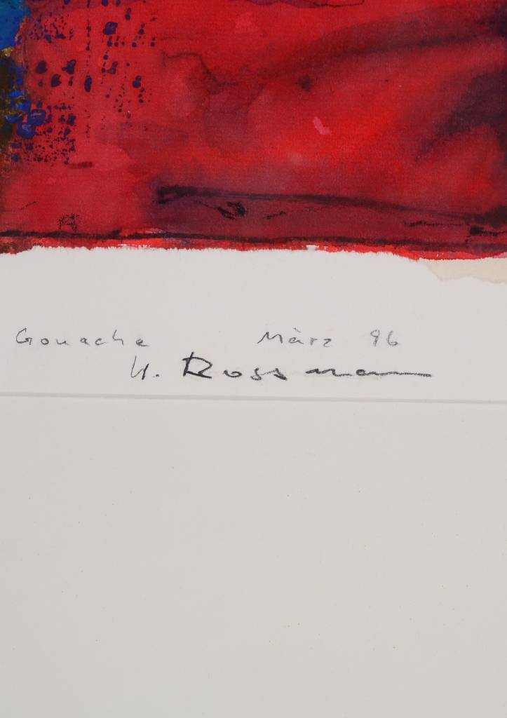 Detail a: Ulrich Bossmann, 1947 Hecklingen - 2007, Mitglied der Arbeitsgemeinschaft Siegerländer Künstlerinnen und Künstler, hier zwei Werke: Gouache, ...