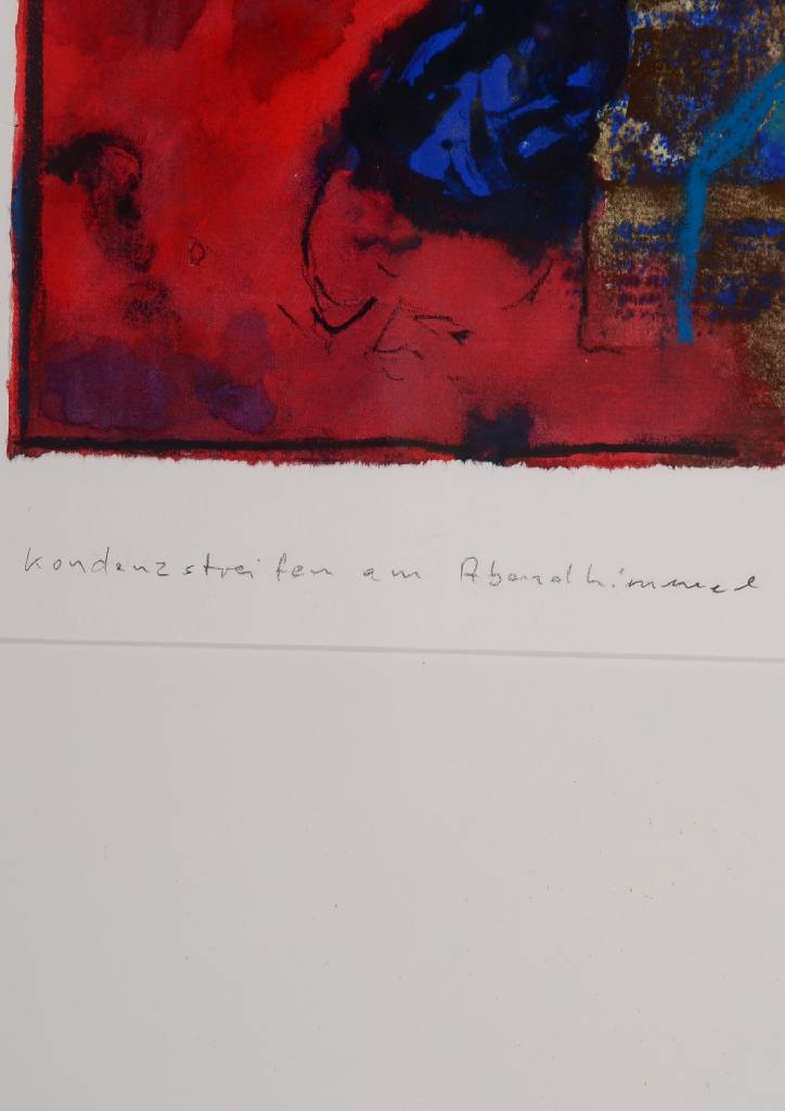 Detail b: Ulrich Bossmann, 1947 Hecklingen - 2007, Mitglied der Arbeitsgemeinschaft Siegerländer Künstlerinnen und Künstler, hier zwei Werke: Gouache, ...