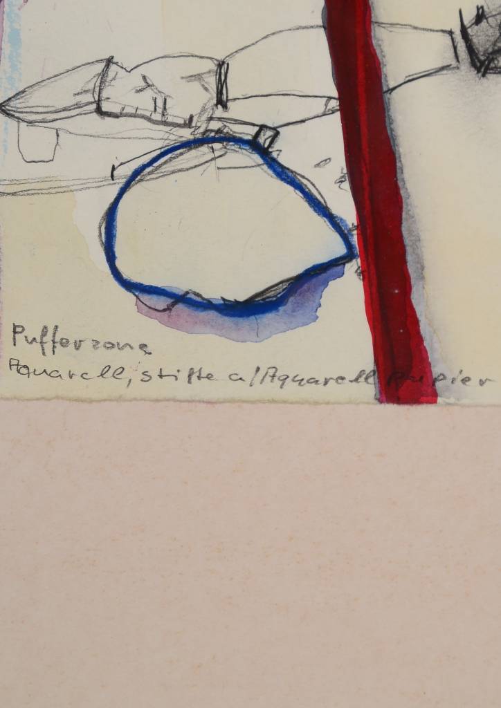 Detail e: Ulrich Bossmann, 1947 Hecklingen - 2007, Mitglied der Arbeitsgemeinschaft Siegerländer Künstlerinnen und Künstler, hier zwei Werke: Gouache, ...
