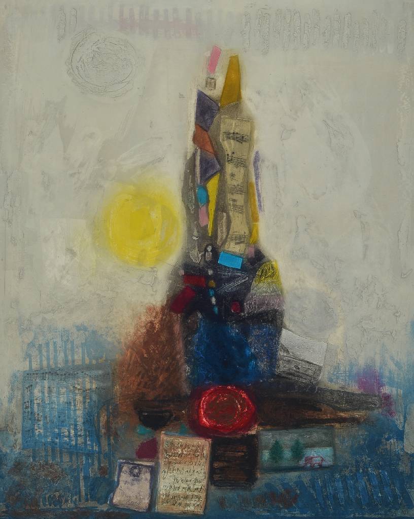 Nissan Engel, geb. 1931, Meditation, Farbradierung, handsigniert und nummeriert 29x150, betitelt, Platte ca. 59x47 cm, Blattgr. ca. 80,5x62,5 cm