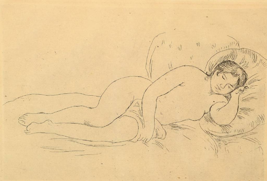 Detail a: Auguste Renoir, 1841-1919, zwei Radierungen, 1 x Baigneuse, Original Radierung von 1910 WVZ 23, ca. 22 x 16 cm und Femme nue coucheé, WVZ Melot 14, ...
