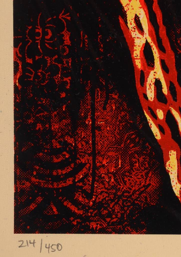 Detail a: Shepard Fairey, geb. 1970, bedeutender amerikanischer Street-Art-Künstler, hier: Siebdruck, Porträt Nico, num. 214/450, handsigniert, ca. 61x 46 cm