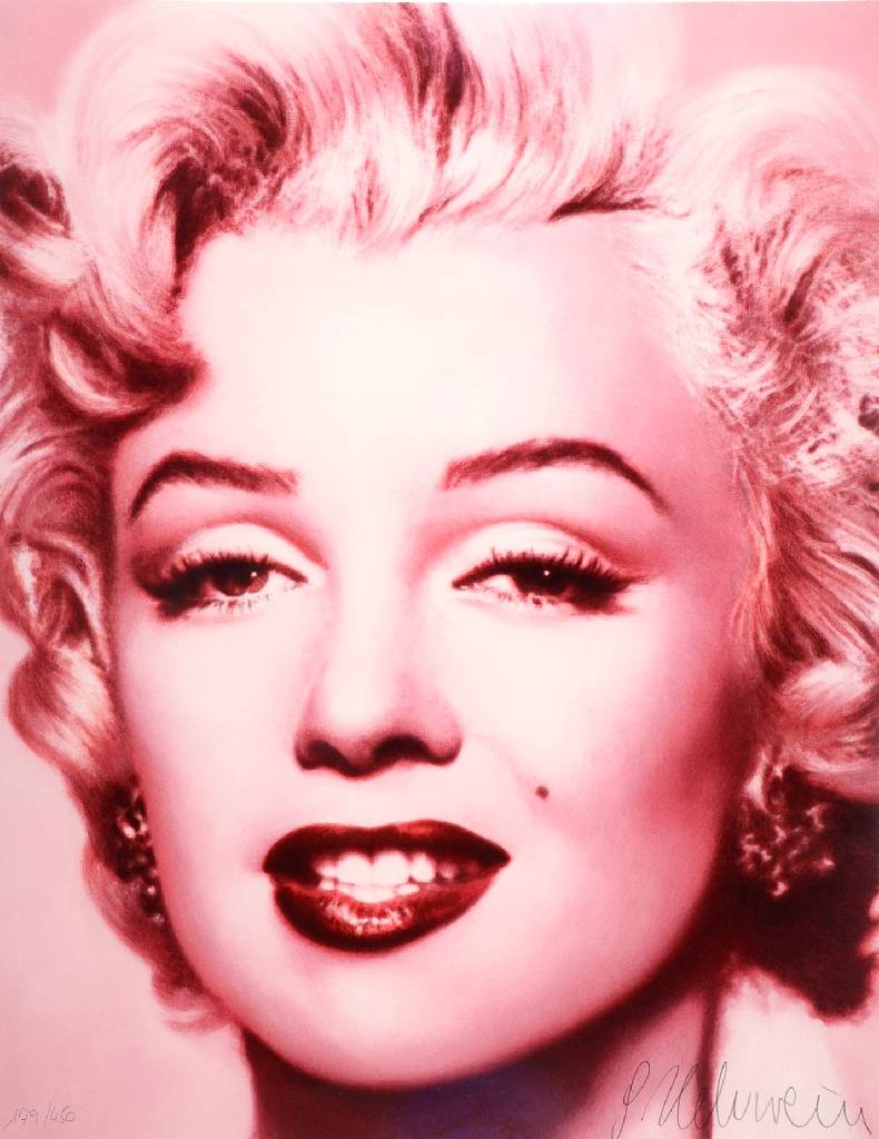 Gottfried Helnwein, geb. 1948, Marylin Monroe, Lithographie, handsigniert und num. 179/450, ca. 76 x 59.5 cm, unter Glas, Rahmen